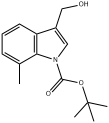 1-Boc-3-hydroxymethyl-7-methylindole Struktur