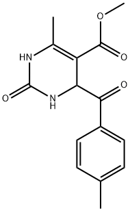 Methyl 6-methyl-4-(4-methylbenzoyl)-2-oxo-1,2,3,4-tetrahydropyrimidine-5-carboxylate Struktur