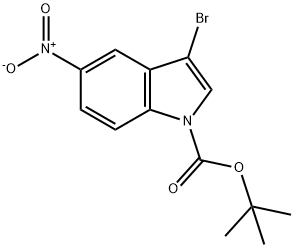 3-BROMO-5-NITROINDOLE-1-CARBOXYLIC ACID TERT-BUTYL ESTER Struktur