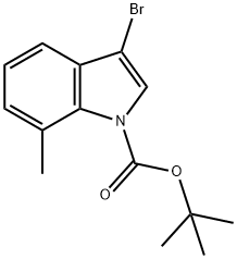 3-BROMO-7-METHYLINDOLE-1-CARBOXYLIC ACID TERT-BUTYL ESTER Struktur