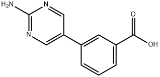 3-(2-Aminopyrimidin-5-yl)benzoic acid Struktur