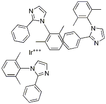 Tris[1-(2,6-dimethylphenyl)-2-phenyl-1H-imidazole]iridium(III) Struktur