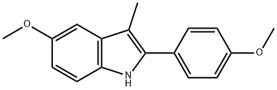 2-(4-METHOXYPHENYL)-3-METHYL-5-METHOXYINDOLE Struktur