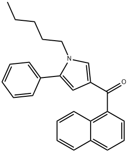 Naphthalen-1-yl(1-pentyl-5-phenyl-1H-pyrrol-3-yl)Methanone Struktur