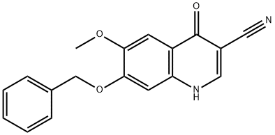 3-Quinolinecarbonitrile, 1,4-dihydro-6-Methoxy-4-oxo-7-(phenylMethoxy)- Struktur