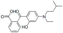 o-[4-(N-Ethyl-N-isopentylamino)-2-hydroxybenzoyl]benzoic acid Struktur