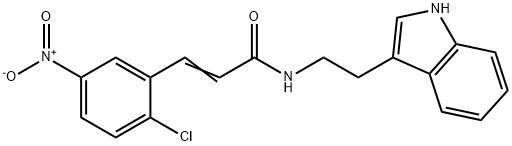 (E)-3-(2-chloro-5-nitrophenyl)-N-[2-(1H-indol-3-yl)ethyl]-2-propenamide Struktur