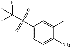 2-methyl-4-(trifluoromethylsulfonyl)benzenamine Struktur