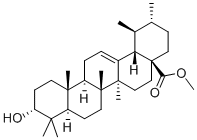 3-HYDROXY-(3ALPHA)-URS-12-EN-28-OIC ACID METHYL ESTER Struktur