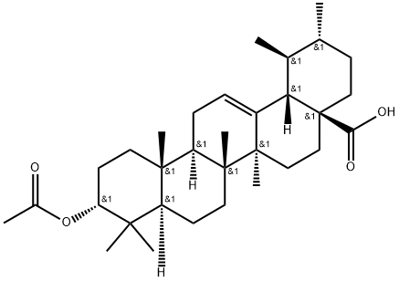 3-ACETYLOXY-(3ALPHA)-URS-12-EN-28-OIC ACID Struktur