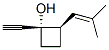 Cyclobutanol, 1-ethynyl-2-(2-methyl-1-propenyl)-, cis- (9CI) Struktur
