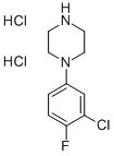 1-(3-CHLORO-4-FLUOROPHENYL)PIPERAZINE DIHYDROCHLORIDE Struktur