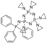 2,2,4,4,6-Pentakis(1-aziridinyl)-2,2,4,4,6,6-hexahydro-6-[(triphenylphosphoranylidene)amino]-1,3,5,2,4,6-triazatriphosphorine Struktur