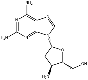 2, 3''-DIAMINO-2'', 3''-DIDEOXYADENOSINE (3''-AMINO-2'', 3''-DIDEOXY-2, 6-DIAMINOPURINERIBOSIDE) Struktur