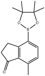 7-Methyl-(4-(4,4,5,5-tetramethyl1,3,2-dioxaboralan-2-yl)-2,3-dihydroinden-1-one Struktur