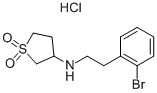 [2-(2-Bromo-phenyl)-ethyl]-(1,1-dioxo-tetrahydrothiophen-3-yl)-amine hydrochloride Struktur