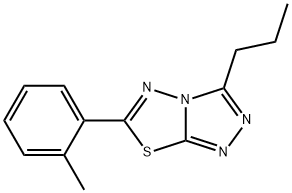 6-(2-methylphenyl)-3-propyl[1,2,4]triazolo[3,4-b][1,3,4]thiadiazole Struktur