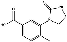 4-methyl-3-(2-oxoimidazolidin-1-yl)benzoic acid Struktur