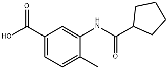 3-[(cyclopentylcarbonyl)amino]-4-methylbenzoic acid Struktur