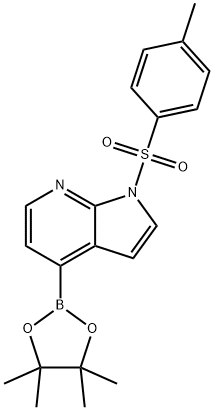 1-TOSYL-1H-PYRROLO[2,3-B]PYRIDINE-4-BORONIC ACID PINACOL ESTER Structure