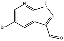 5-BROMO-1H-PYRAZOLO[3,4-B]PYRIDINE-3-CARBALDEHYDE Struktur