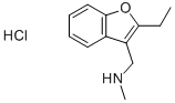 N-[(2-ETHYL-1-BENZOFURAN-3-YL)METHYL]-N-METHYLAMINE HYDROCHLORIDE Struktur