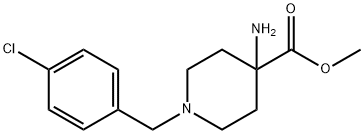 4-AMINO-1-(4-CHLORO-BENZYL)-PIPERIDINE-4-CARBOXYLIC ACID METHYL ESTER DIHYDROCHLORIDE Struktur