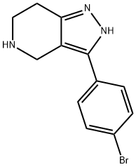 3-(4-BROMOPHENYL)-4,5,6,7-TETRAHYDRO-2H-PYRAZOLO[4,3-C]PYRIDINE
 Struktur