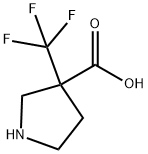 3-(TRIFLUOROMETHYL)PYRROLIDINE-3-CARBOXYLICACID
 Struktur