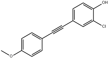 2-Chloro-4-((4-Methoxyphenyl)ethynyl)phenol Struktur