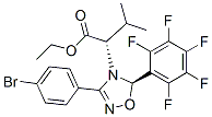 (S)-ETHYL 2-((R)-3-(4-BROMOPHENYL)-5-(PERFLUOROPHENYL)-1,2,4-OXADIAZOL-4(5H)-YL)-3-METHYLBUTANOATE Struktur