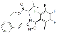 (S)-ETHYL 3-METHYL-2-((R)-5-(PERFLUOROPHENYL)-3-STYRYL-1,2,4-OXADIAZOL-4(5H)-YL)BUTANOATE Struktur