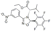 (S)-ETHYL 3-METHYL-2-((R)-3-(3-NITROPHENYL)-5-(PERFLUOROPHENYL)-1,2,4-OXADIAZOL-4(5H)-YL)BUTANOATE Struktur