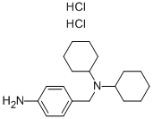 4-AMINO-N,N-DICYCLOHEXYL-BENZENEMETHANAMINE DIHYDROCHLORIDE Struktur