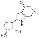 6,6-dimethyl-2-erythrofuranosyl-4,5,6,7-tetrahydroindol-4-one Struktur