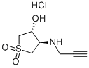 trans-1,1-Dioxo-4-prop-2-ynylamino-tetrahydrothiophen-3-ol hydrochloride Struktur