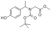 (BOC-[1-(4-HYDROXYPHENYL)ETHYL]AMINO)ACETIC ACID METHYL ESTER Struktur