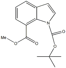 1-tert-Butyl 7-methyl 1H-indole-1,7-dicarboxylate Struktur