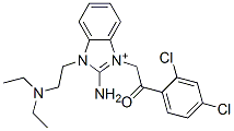 1H-Benzimidazolium,  2-amino-3-[2-(2,4-dichlorophenyl)-2-oxoethyl]-1-[2-(diethylamino)ethyl]- Struktur