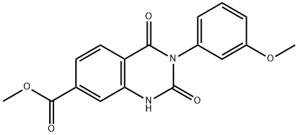 METHYL 3-(3-METHOXYPHENYL)-2,4-DIOXO-1,2,3,4-TETRAHYDROQUINAZOLINE-7-CARBOXYLATE Struktur