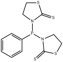 3,3'-(Phenylphosphinylidene)bis-2-thiazolidinethione Struktur