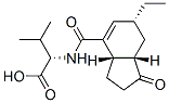 (2S)-2-[[[(3aS)-6α-エチル-2,3,3aβ,6,7,7aβ-ヘキサヒドロ-1-オキソ-1H-インデン]-4-イル]カルボニルアミノ]-3-メチル酪酸 化學構(gòu)造式