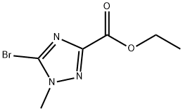 1H-1,2,4-Triazole-3-carboxylic acid, 5-bromo-1-methyl-, ethyl ester Struktur