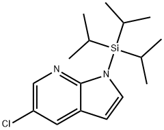 5-CHLORO-1-TRIISOPROPYLSILANYL-1H-PYRROLO[2,3-B]PYRIDINE Struktur