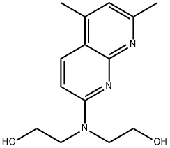 2-[(5,7-dimethyl-1,8-naphthyridin-2-yl)-(2-hydroxyethyl)amino]ethanol Struktur