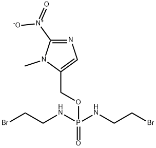 N,N'-Bis(2-bromoethyl)phosphorodiamidic acid (1-methyl-2-nitro-1H-imidazol-5-yl)methyl ester Struktur