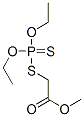 Phosphorodithioic acid S-methoxycarbonylmethyl O,O-diethyl ester Struktur