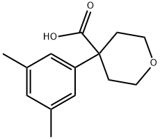 4-(3,5-DIMETHYL-PHENYL)-TETRAHYDRO-PYRAN-4-CARBOXYLIC ACID Struktur