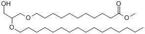 11-(2-HEXADECYLOXY)-3-HYDROXYPROPOXYUNDECANOIC ACID METHYL ESTER Struktur