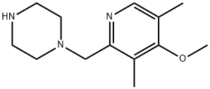 1-[(4-methoxy-3,5-dimethylpyridin-2-yl)methyl]piperazine Struktur